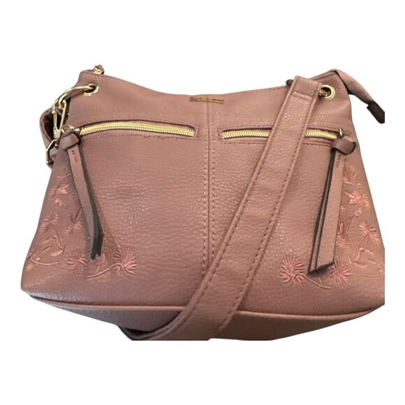 Rosetti Adobe Rose Small Crossbody Bag Faux Leather Embroidery Minor Flaw - Picture 2 of 15